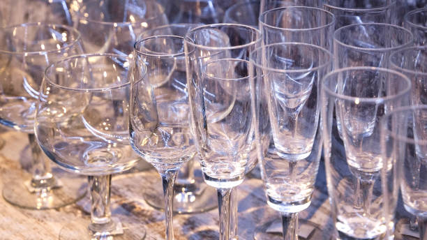 istock close up of many different wine glasses and stemware 1058020058