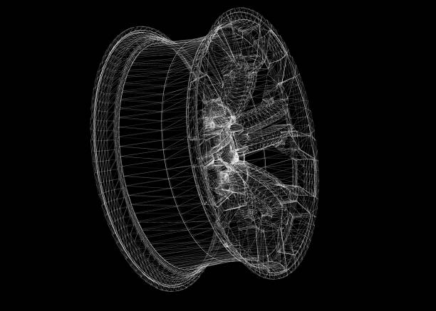 istock Set of car wheels isolated 1058022144
