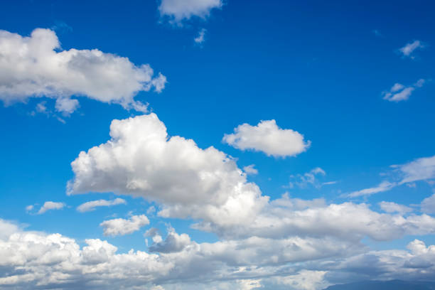 blue sky background with clouds, view nature. - 11206 imagens e fotografias de stock