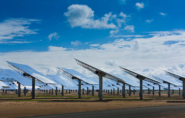 Solar Heliostats  concentrated solar power photos stock pictures, royalty-free photos & images