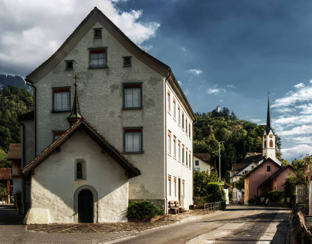 istock Chapels in Berschis, Walenstadt, Swiss Alps 1058024782