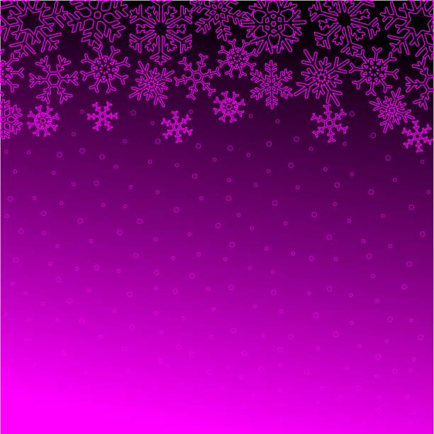 istock Christmas illustration with snowflakes on gradient background in pink colors. 1058032136