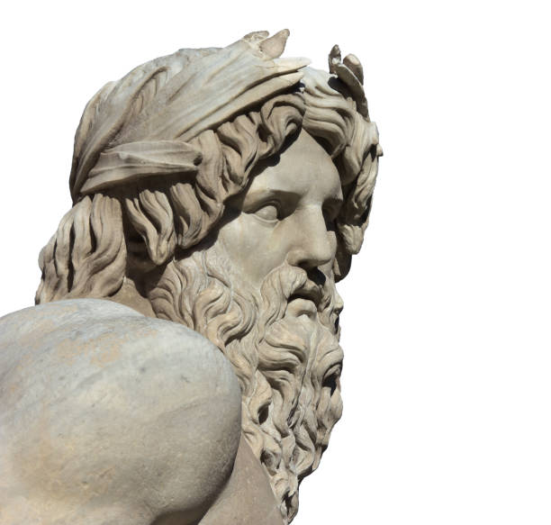 istock Greek or Roman God (isolated on white background) 1058033276