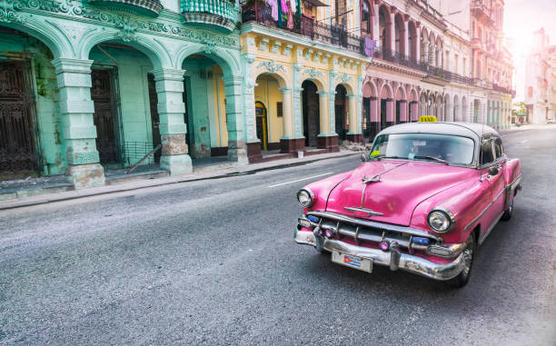 istock Classic retro american oldtimer car in Havana Cuba 1058033514