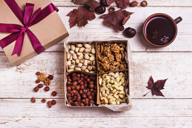 istock A box of nuts and dried fruits. 1058039074