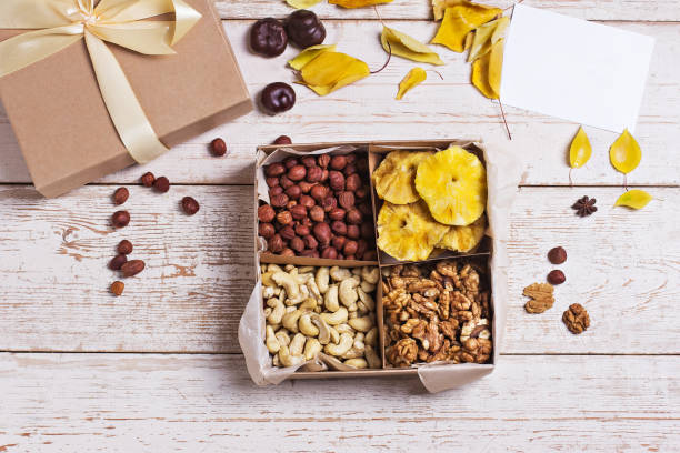 istock A box of nuts and dried fruits. 1058039118