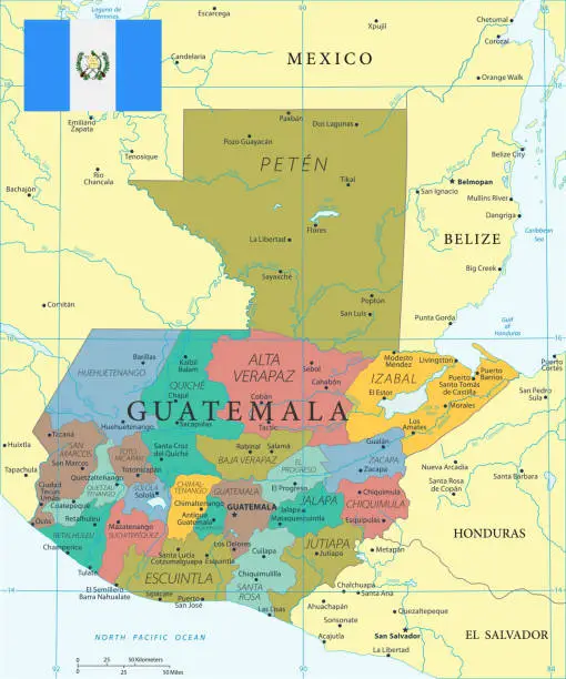 Vector illustration of 28 - Guatemala - Color2 10