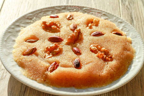 istock Traditional delicious Turkish dessert; irmik helva, halvah 1058085610