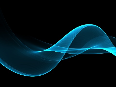 Abstract blue flow wave background