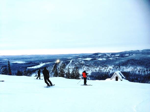 winter in Swedish lapland stock photo