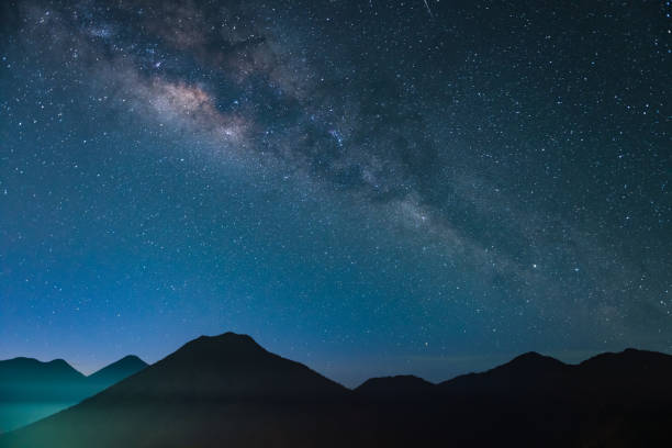 istock Guatemalan volcanos under the Milky Way 1058105388