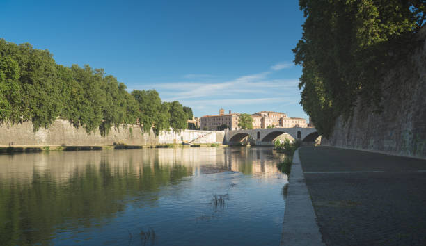 istock A bridge over the tiber river in Rome, Italy. 1058109686