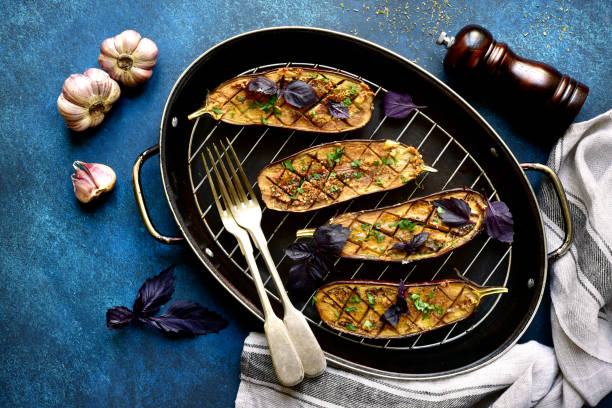 istock Baked eggplants in a skillet 1058109958