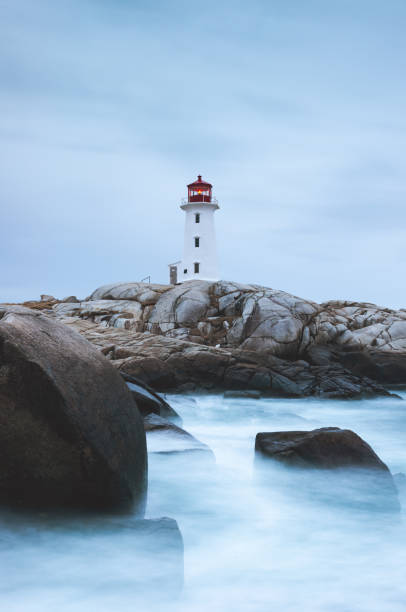 istock Peggy's Cove Lighthouse at dusk 1058110096