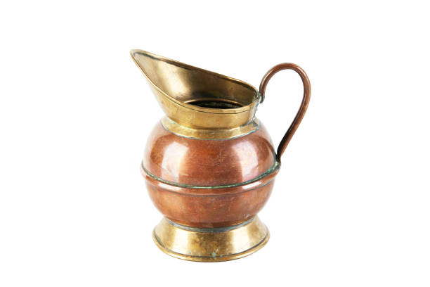 istock Vintage copper brass jug isolated on white 1058118118