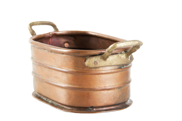 istock Vintage flower pot isolated on white 1058118330
