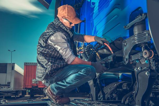 istock Semi Truck Maintenance 1058125800