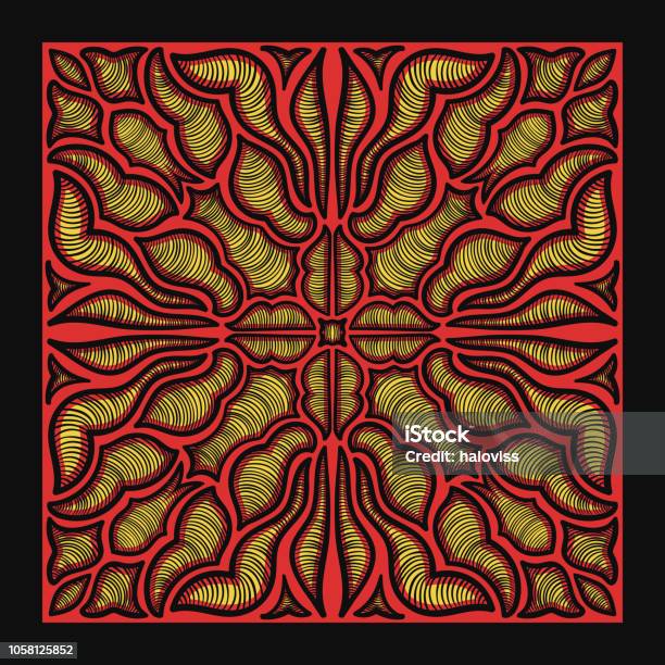 Pattern Shafran Scarf Pattern Stock Illustration - Download Image Now - Abstract, Art ...