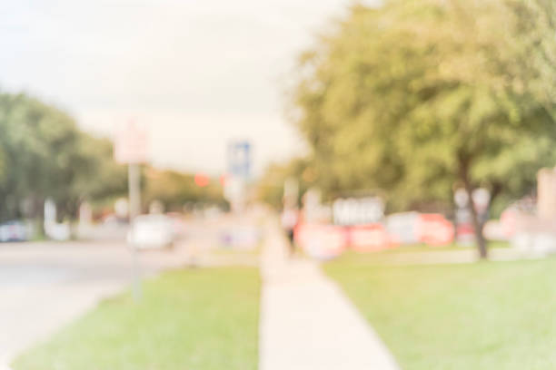 istock Blurry background yard sign at for election campaign votes in Dallas 1058130098