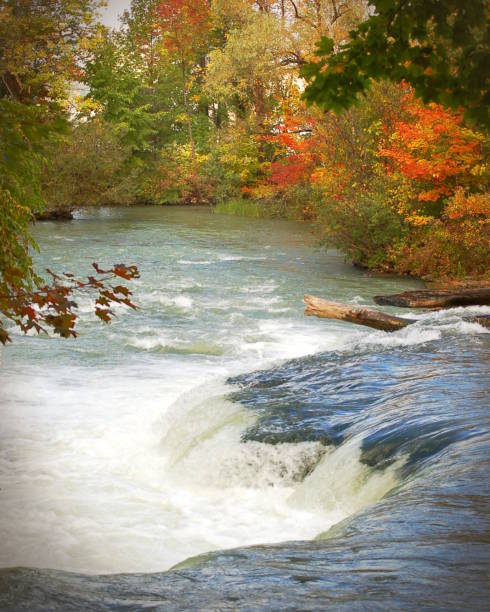istock Niagra Falls Side Pool and Autumn Trees 1058131900