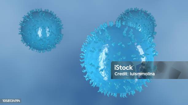 Lymphocytes Stock Photo - Download Image Now - Leukemia, Three Dimensional, Lymphocyte