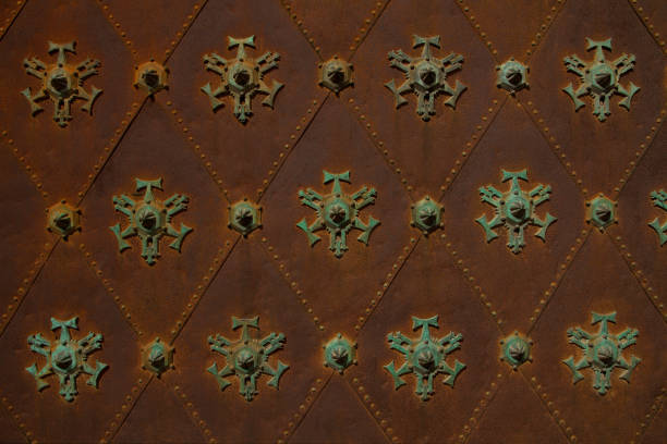 decorative metal elements forged wrought iron gates.