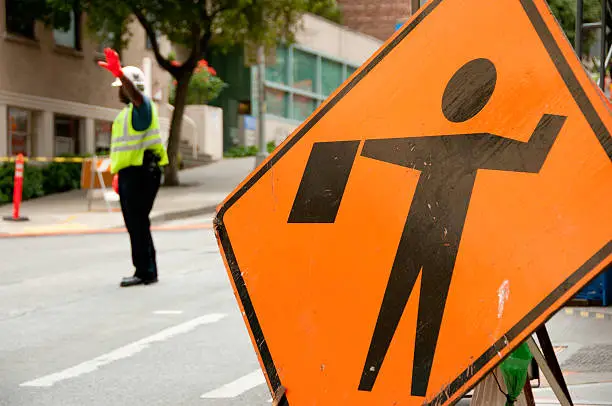 Photo of Police officer directing traffic