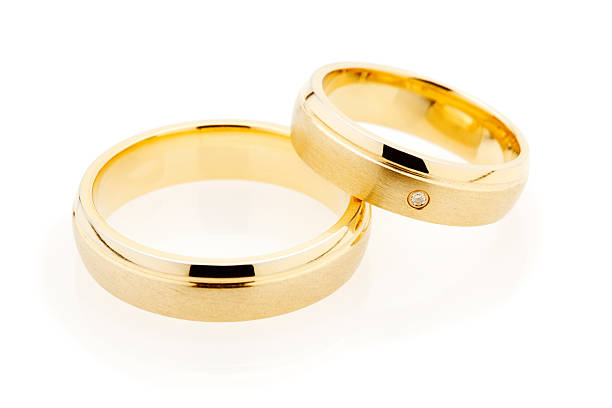 istock golden wedding rings on white 105813985
