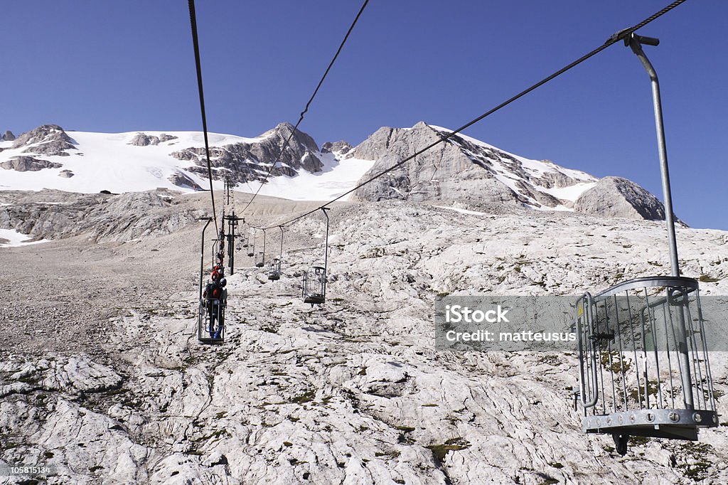 Ropeway de Marmolada - Royalty-free Admirar a Vista Foto de stock