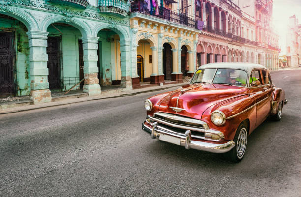 istock Vintage classic american oldtimer car in Havana Cuba 1058156232