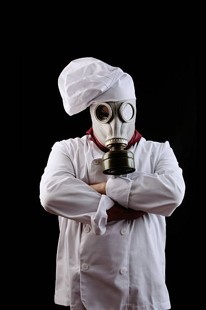 istock cook with gas mask 105815884
