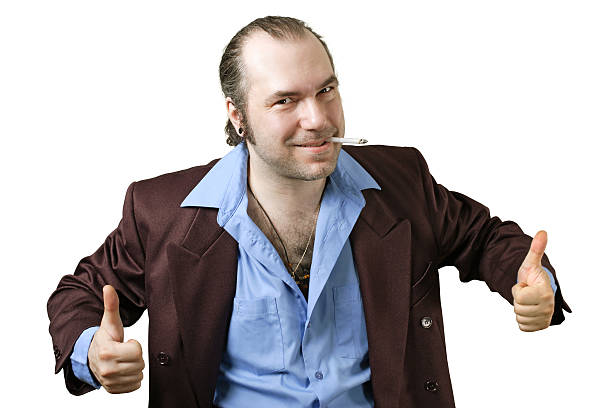 Sleazy guy two thumbs up  sleaze stock pictures, royalty-free photos & images