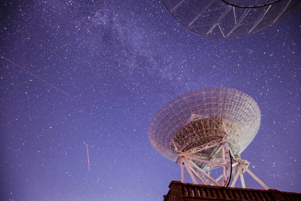 istock Radio telescopes and the Milky Way at night 1058170324