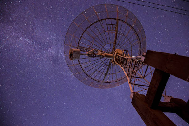 istock Radio telescopes and the Milky Way at night 1058170326