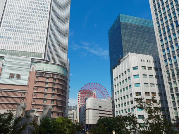 View from helicopter flying over Tokyo Bay