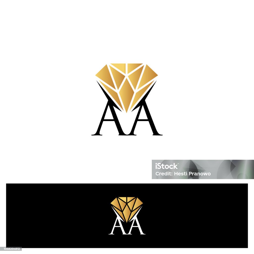 Luxury AA letter with diamond for your business symbol Luxury AA letter with diamond for your business symbol. Luxury symbol vector concept design. Vector illustration EPS.8 EPS.10 Logo stock vector