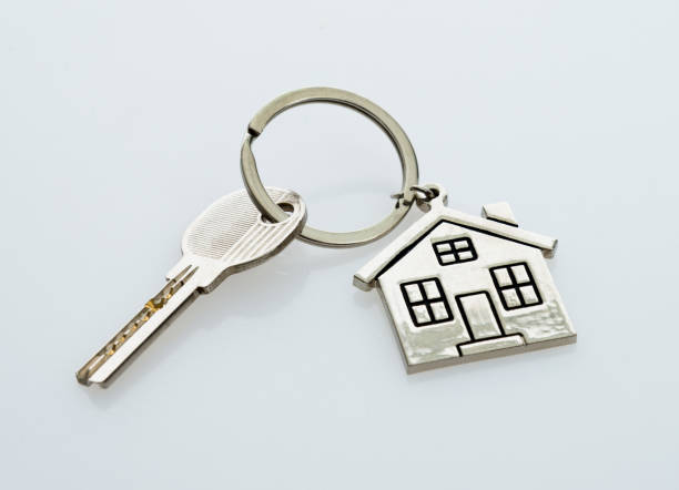 istock House key on white background 1058207060