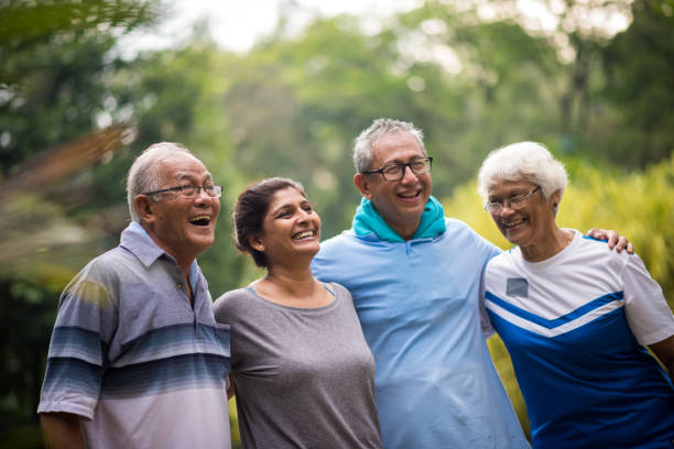 istock Group of active seniors enjoying their golden years 1058211370