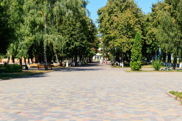 istock Footpath in city park at summer 1058211426