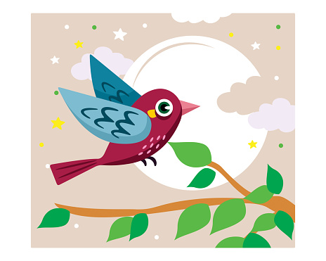 Ilustración de Lindo Y Adorable Pajarito Volando En Una Rama De Árbol Personaje De Dibujos Animados y más Vectores Libres de Derechos de Monada - iStock Ilustración de Lindo Y Adorable Pajarito Volando En Una Rama De Árbol Personaje De Dibujos Animados y más Vectores Libres de Derechos de Monada - iStock