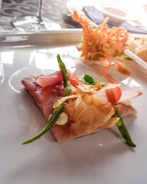 istock Gourmet plate of tuna slice 1058225328