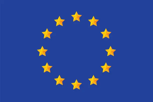Vector illustration of European Union Flag