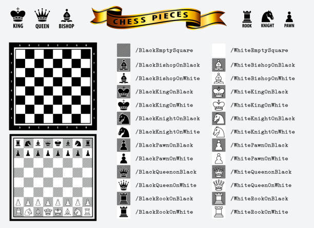 체스 조각 요소, 승자와 패자의 개념, 공정한 게임에서의 집합입니다. - looser stock illustrations