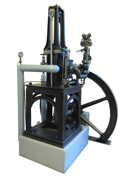 istock Vintage jld steam engine isolated over white background 1058232546