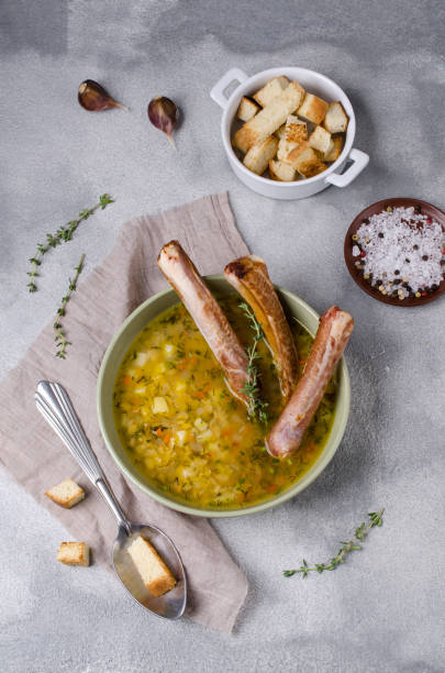 istock Traditional thick soup with peas 1058233062