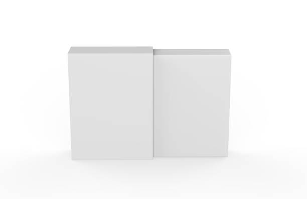istock White sleeve cardboard box template standing vertical, mock up template on isolated white background, 3d illustration. 1058234370