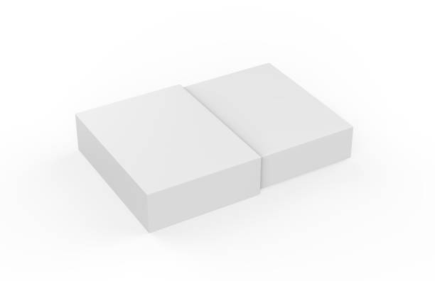 istock White sleeve cardboard box template standing vertical, mock up template on isolated white background, 3d illustration. 1058234796