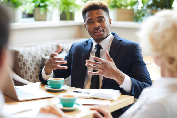 istock Businessman speaking at the meeting 1058245370