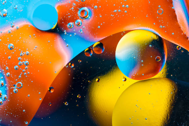 istock Scientific image of cell membrane. Macro up of liquid substances. Abstract molecule atom sctructure. Water bubbles. Macro shot of air or molecule. Biology, physics or chemistry abstract background. 1058248522