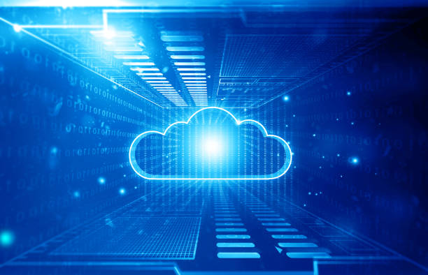 Cloud computing concept stock photo